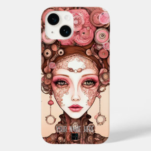 ROSE STEAMPUNK BEAUTY DOLL FACE iPhone / coque ipa