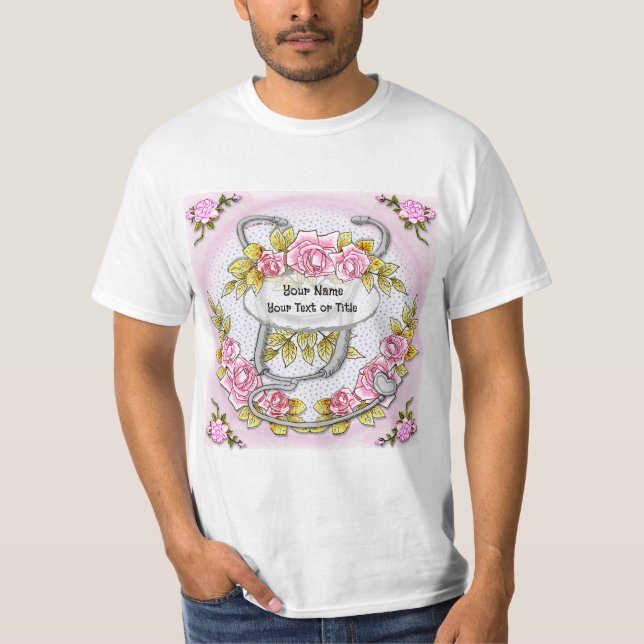 Rose Stethoscope T-Shirt (Vorderseite)