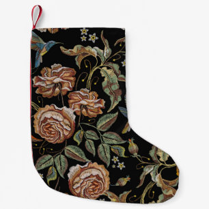 Rose Stickerei, Renaissance Stil. Kleiner Weihnachtsstrumpf
