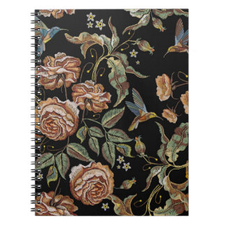 Rose Stickerei, Renaissance Stil. Notizblock