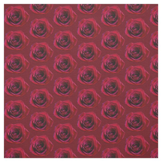 Rose Stoffe Rote Rose Gewebe Baumwolle oder Poly C (Muster)