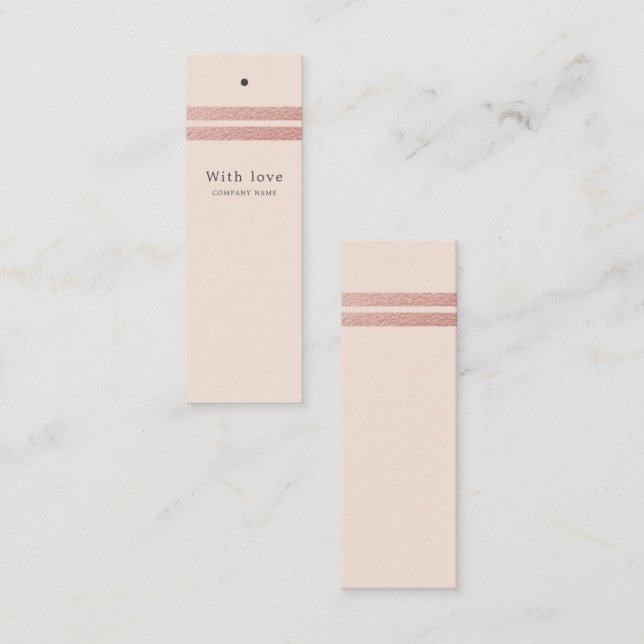 Rose Streifen | Rosa Gift Tags (Vorne/Hinten)