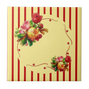 Rose Streifen Tile Fliese