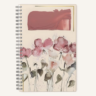 Rosé Swatch & Bloom: Ein AquarellenLegion Notizbuch
