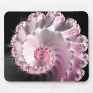 Rose Swirl Crystal Fraktal Mousepad