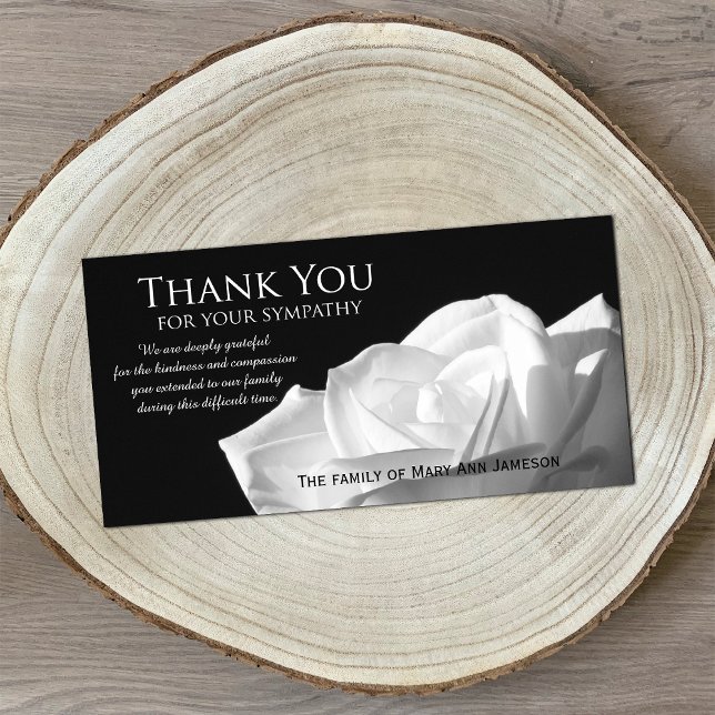 Rose Sympathy Merci Carte photo (Créateur téléchargé)