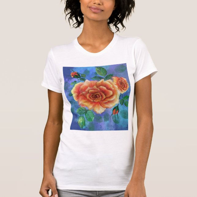 Rose T - Shirt Malerei (Vorderseite)