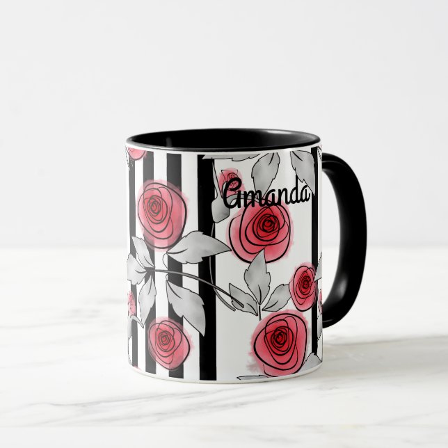 Rose Tasse (VorderseiteRechts)