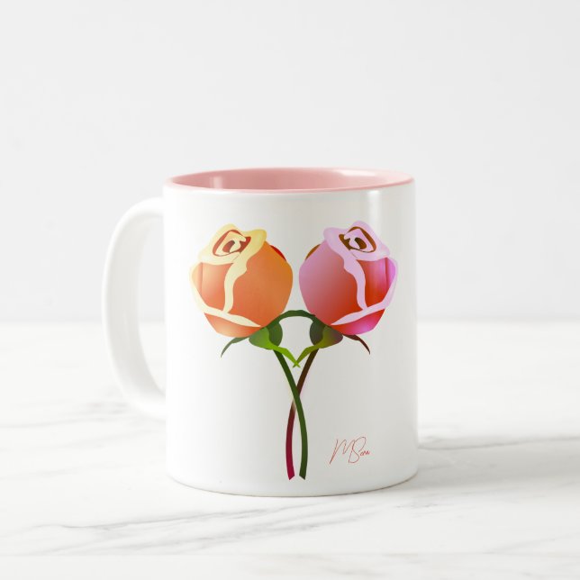 Rose Tasse (Vorderseite Links)