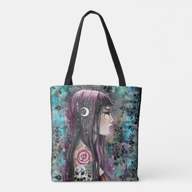 Rose Tattoo Fantasy Art Tasche (Rückseite)