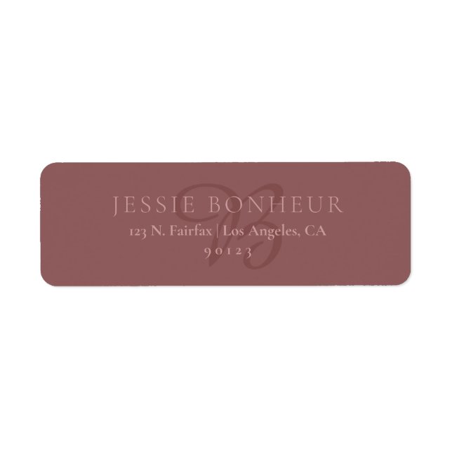 Rose Taupe Rücksendeadresse (Vorne)