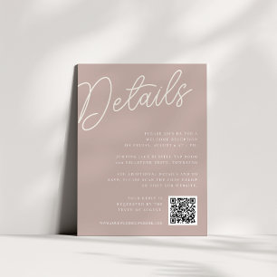 Rose Taupe   Script Watermark All-in-One Details Begleitkarte