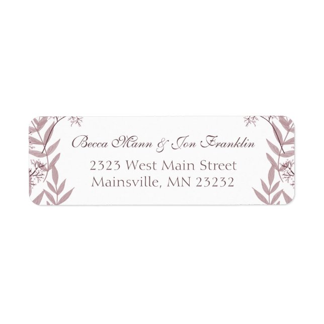 Rose Taupe Wedding Vintag Botanical (Vorne)