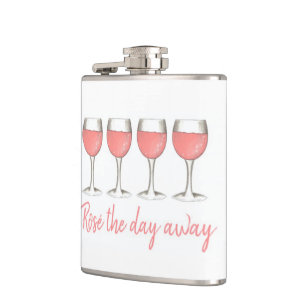 Rosé The Day Away Rosa Rose Glass Wein Lover Flachmann