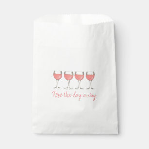 Rosé The Day Away Rosa Rose Glass Wein Lover Geschenktütchen