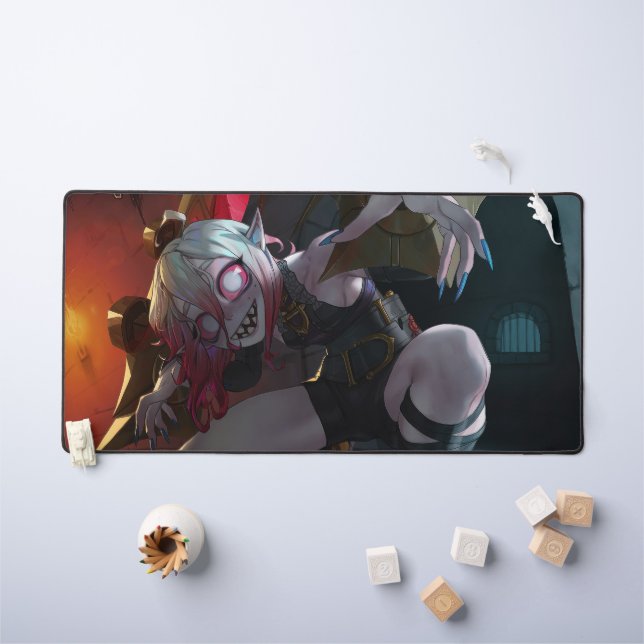 Rose Thorn Gaming Desk | Thema "niedlich Vampire" Schreibtischunterlage (Kindertisch)