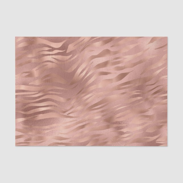 Rose Tiger Streifen Seidenpapier (Vorderseite)