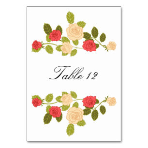 Rose Tischnummer