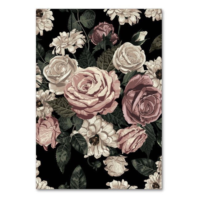 Rose Tischnummer (Vorderseite)