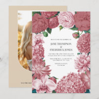 Rosé-Ton, Terra Pink und Pfingstrosen-Rauch Floral