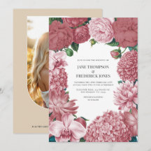 Rosé-Ton, Terra Pink und Pfingstrosen-Rauch Floral
