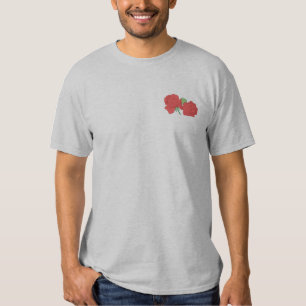 Rose Topper Besticktes T-Shirt