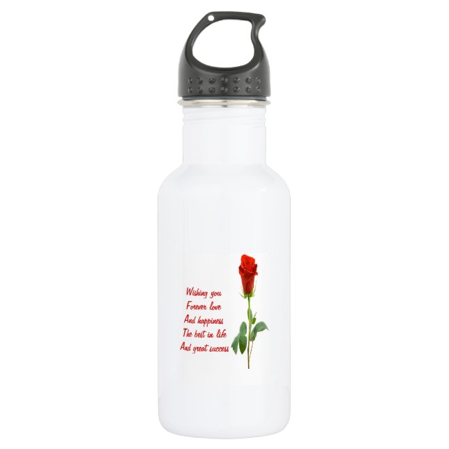 Rose Trinkflasche (Vorderseite)