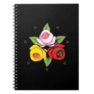 Rose Trio Narrowboat und Canal Art Notizblock