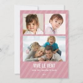 Rose Triple carte de photo de vacances