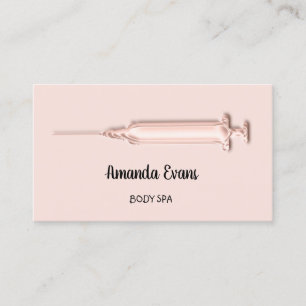Rose Tropfen Beauty Kosmetologin Botox Spritze Terminkarte