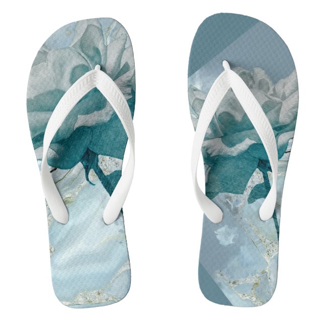 Rose Turquoise des tongs de la femme (Semelle)