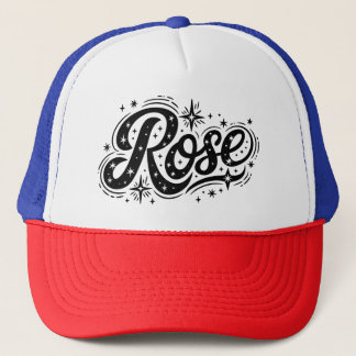 Rose Typografie - Weibliche Eleganz Truckerkappe
