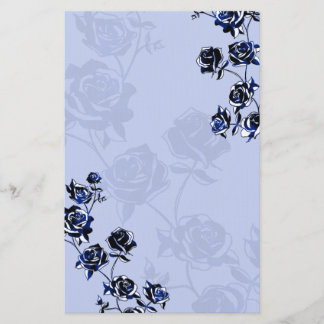 Rose über bleihaltiges Blau Briefpapier