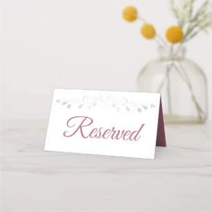 Rose über die Platzkarte "White Elegant Wedding Re
