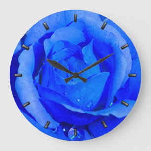 Rose Uhr Blauer Rose Blume Wandklemme Rose Geschen
