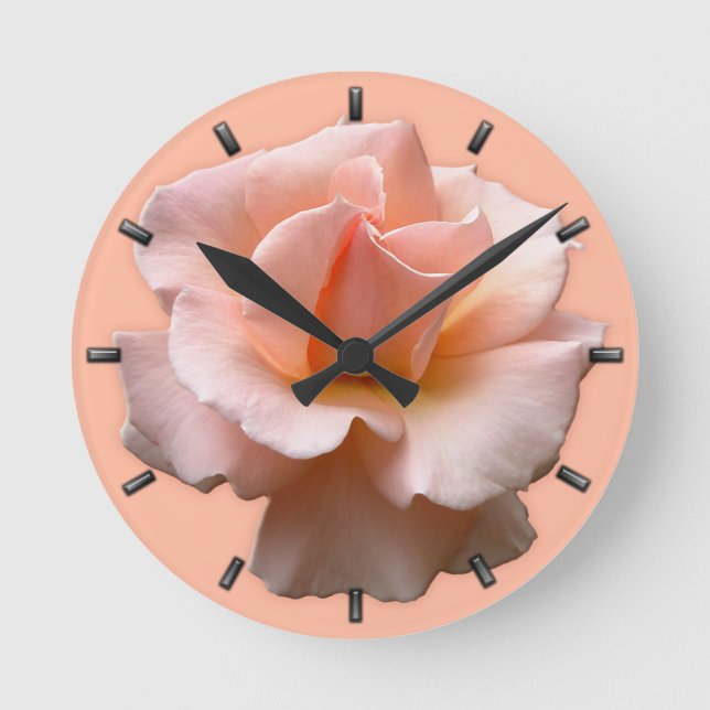 Rose Uhren Wildrose Wall Uhr Rose Dekoration (Vorderseite)