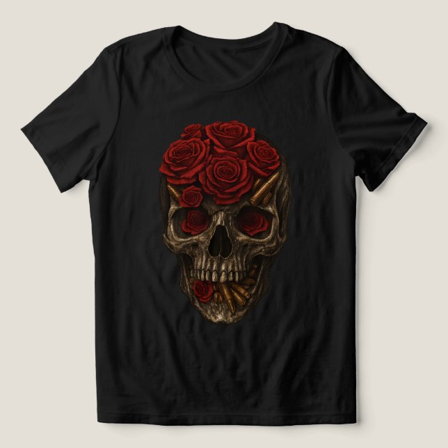 Rose umgeladen Tri-Blend shirt (Design Vorderseite)