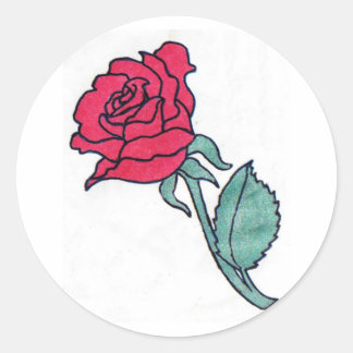 Rose Umschlag Aufkleber