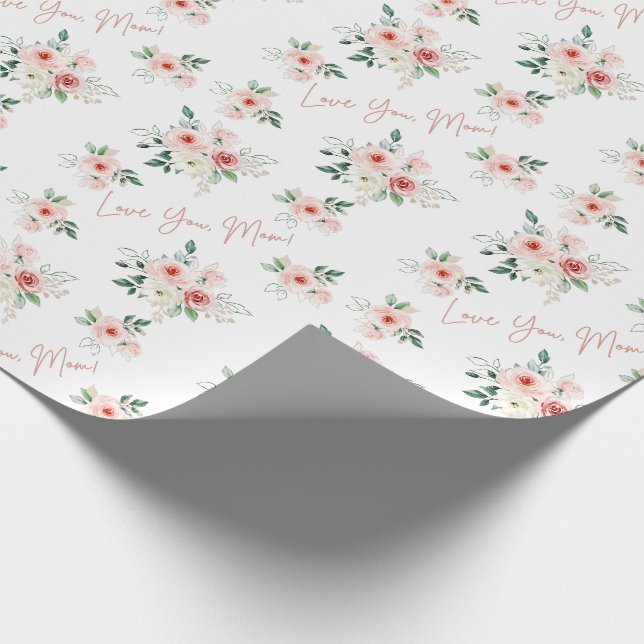 Rose-Umschlagpapier für Muttertag Geschenkpapier (Ecke)