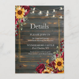 Rose und Aster Begleitkarte