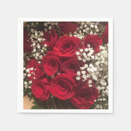 Rose und Baby-Atem-Servietten Serviette