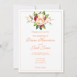 Rose und Berry Watercolor Stems Einladung