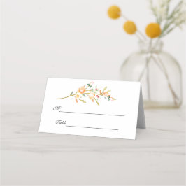 Rose und Berry Watercolor Stems Platzkarte