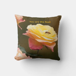Rose und Biene-Tasche Kissen