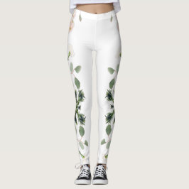 Rose und Blätter Leggings