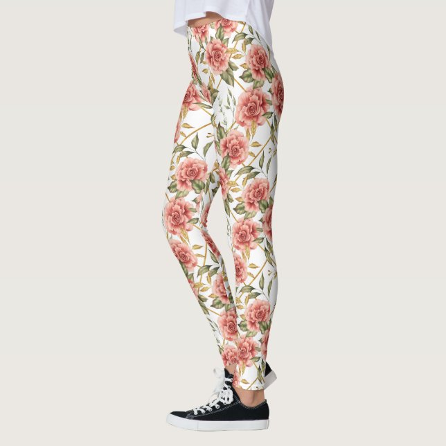 Rose und Blätter Leggings (Links)