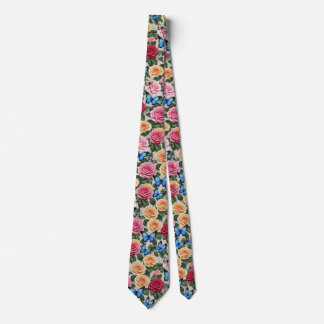 Rose und blaue Schmetterlinge Krawatte
