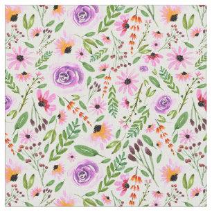 Rose und Blumenmuster Stoff