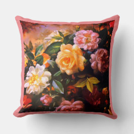 ROSE UND BLUMENTERE KISSEN