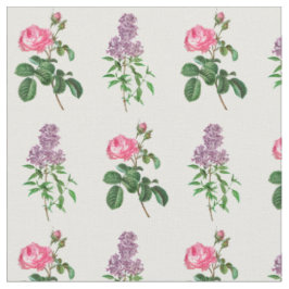 Rose und Botanische Lilac-Printwerbung Stoff